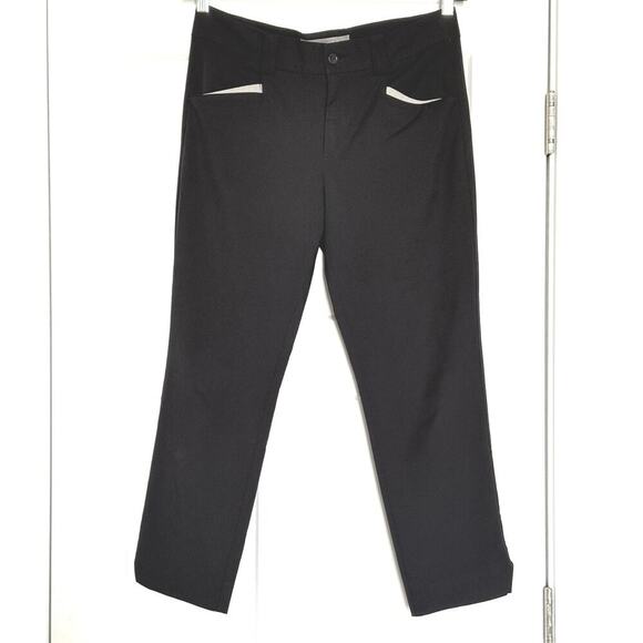 SUNICE Chandra Crop Golf Pants Womens Size 6 Black Stretch Pockets - Picture 1 of 5